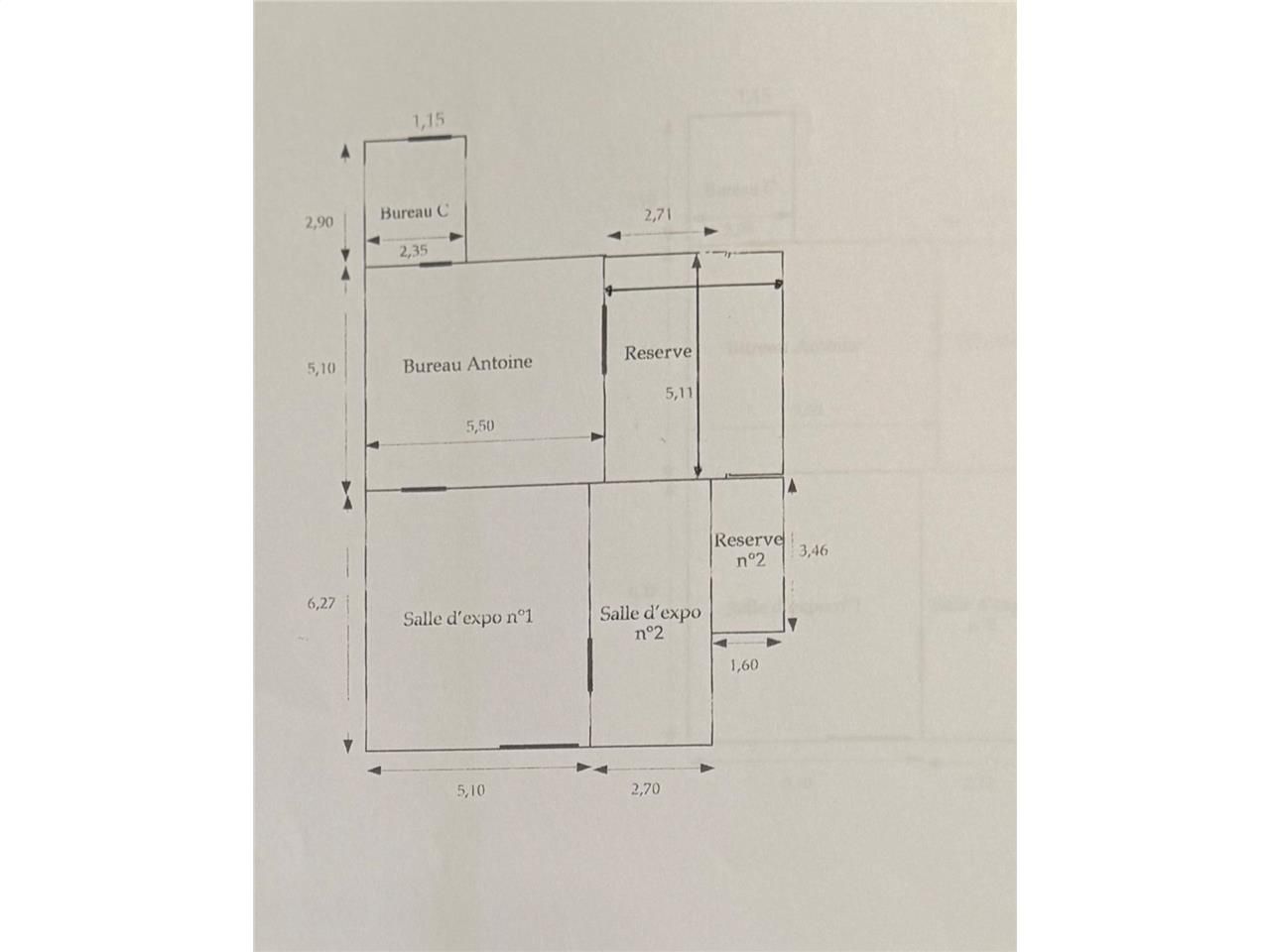 Vente locaux commerciaux 121 m² non divisibles
