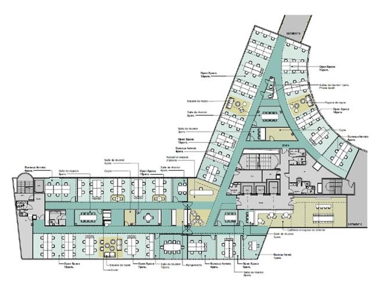 Location bureaux 5933 m² divisibles à partir de 105 m²