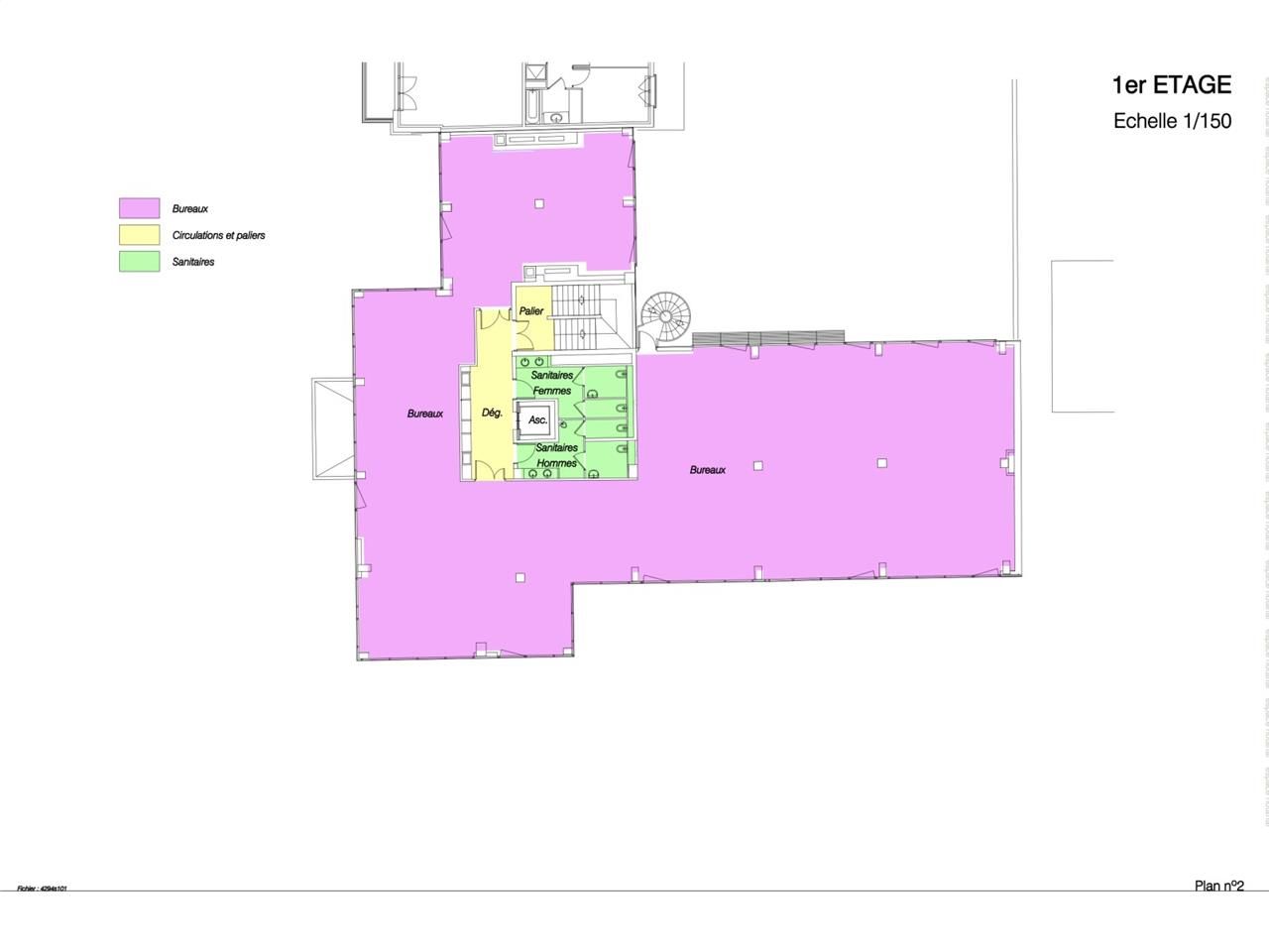 Location bureaux 2044 m² divisibles à partir de 274 m²