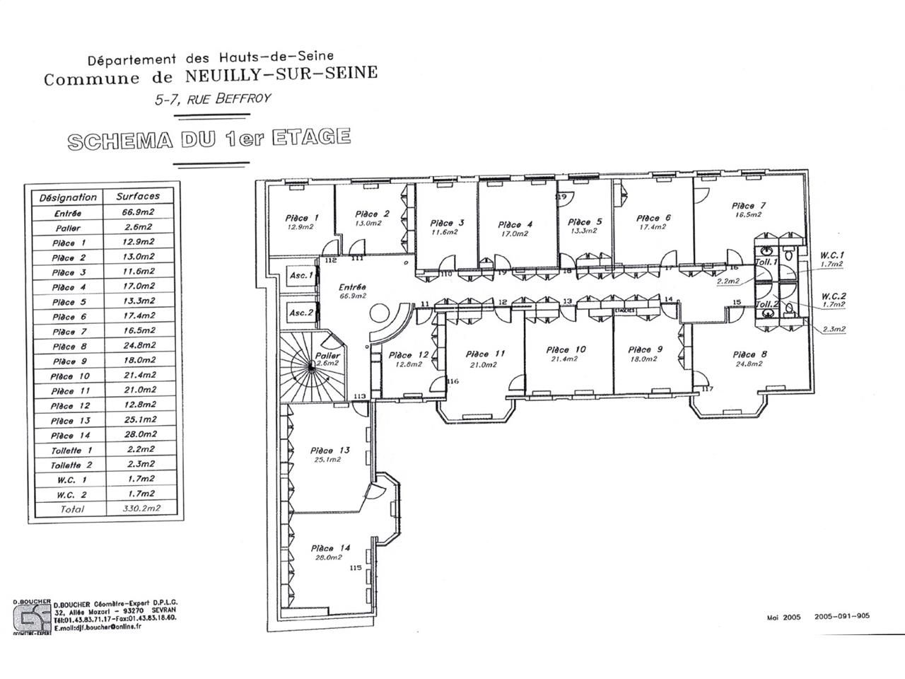 Location bureaux 660 m² divisibles à partir de 330 m²
