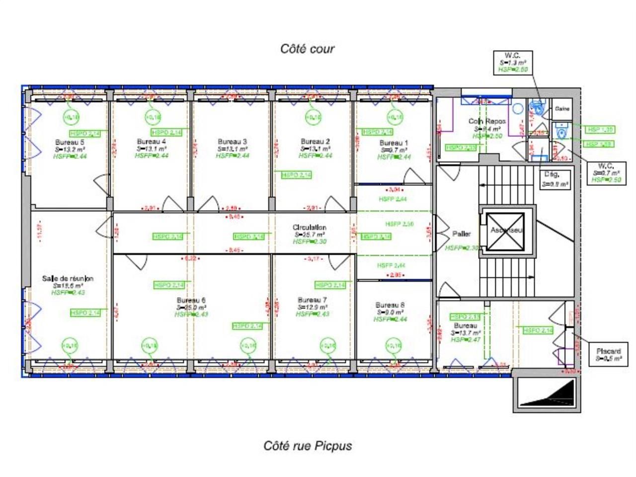 Location bureaux 760 m² divisibles à partir de 190 m²