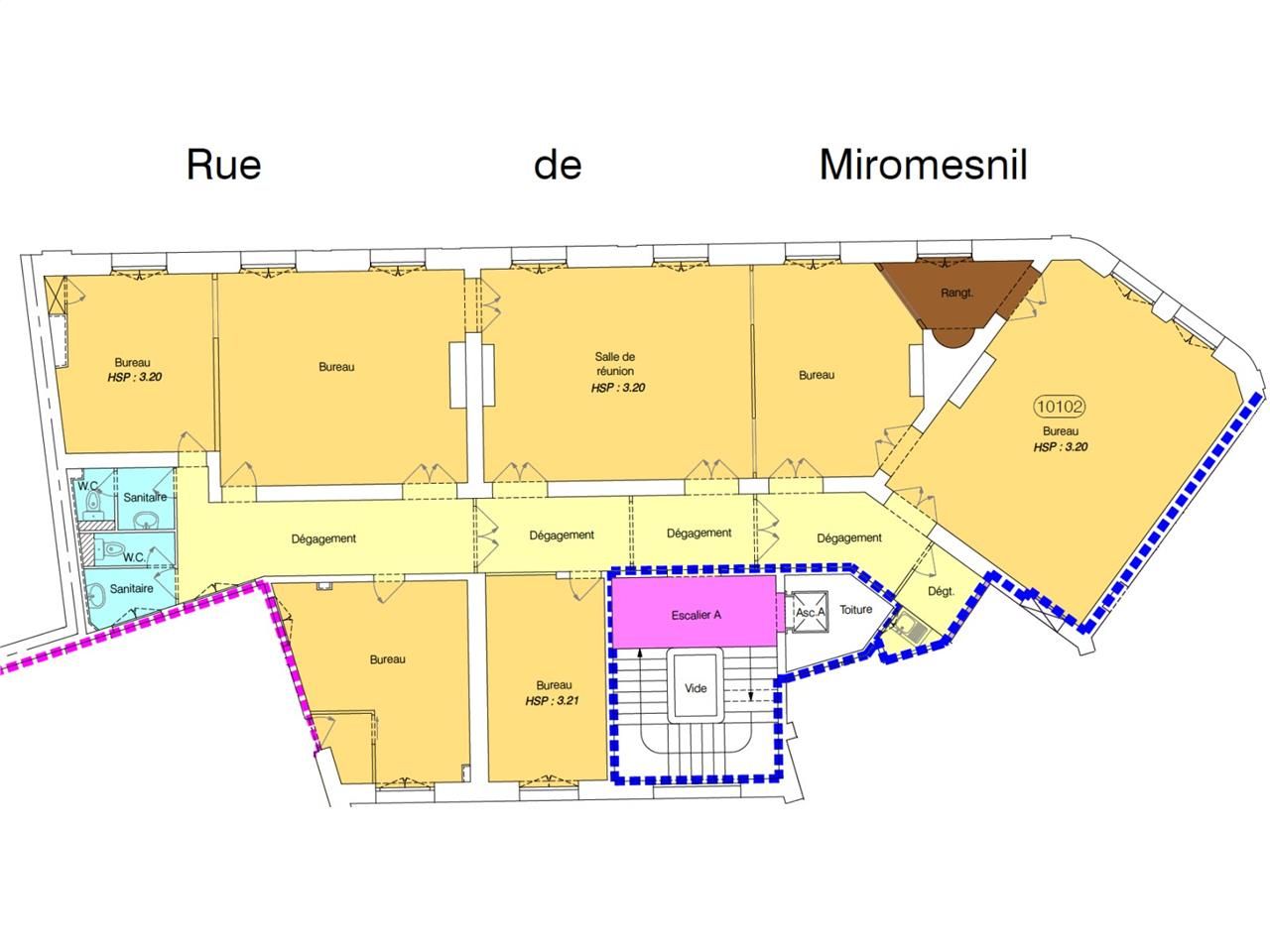 Location bureaux 536 m² divisibles à partir de 143 m²