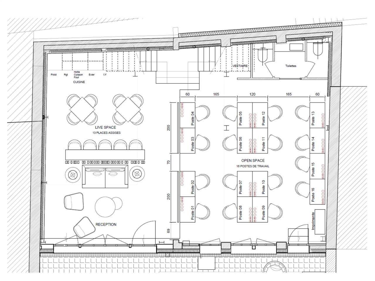 Vente bureaux 157 m² non divisibles