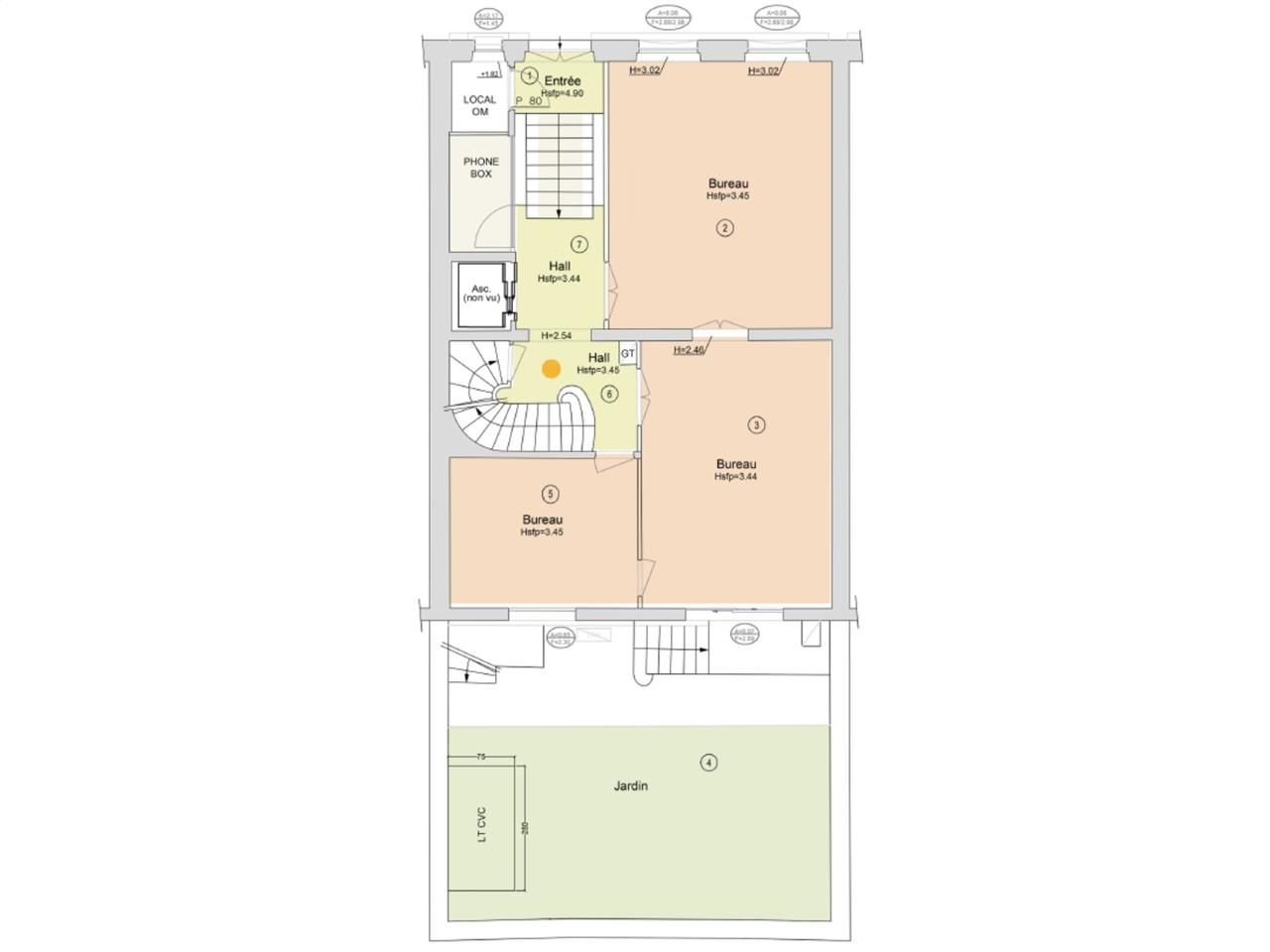 Location bureaux 492 m² non divisibles