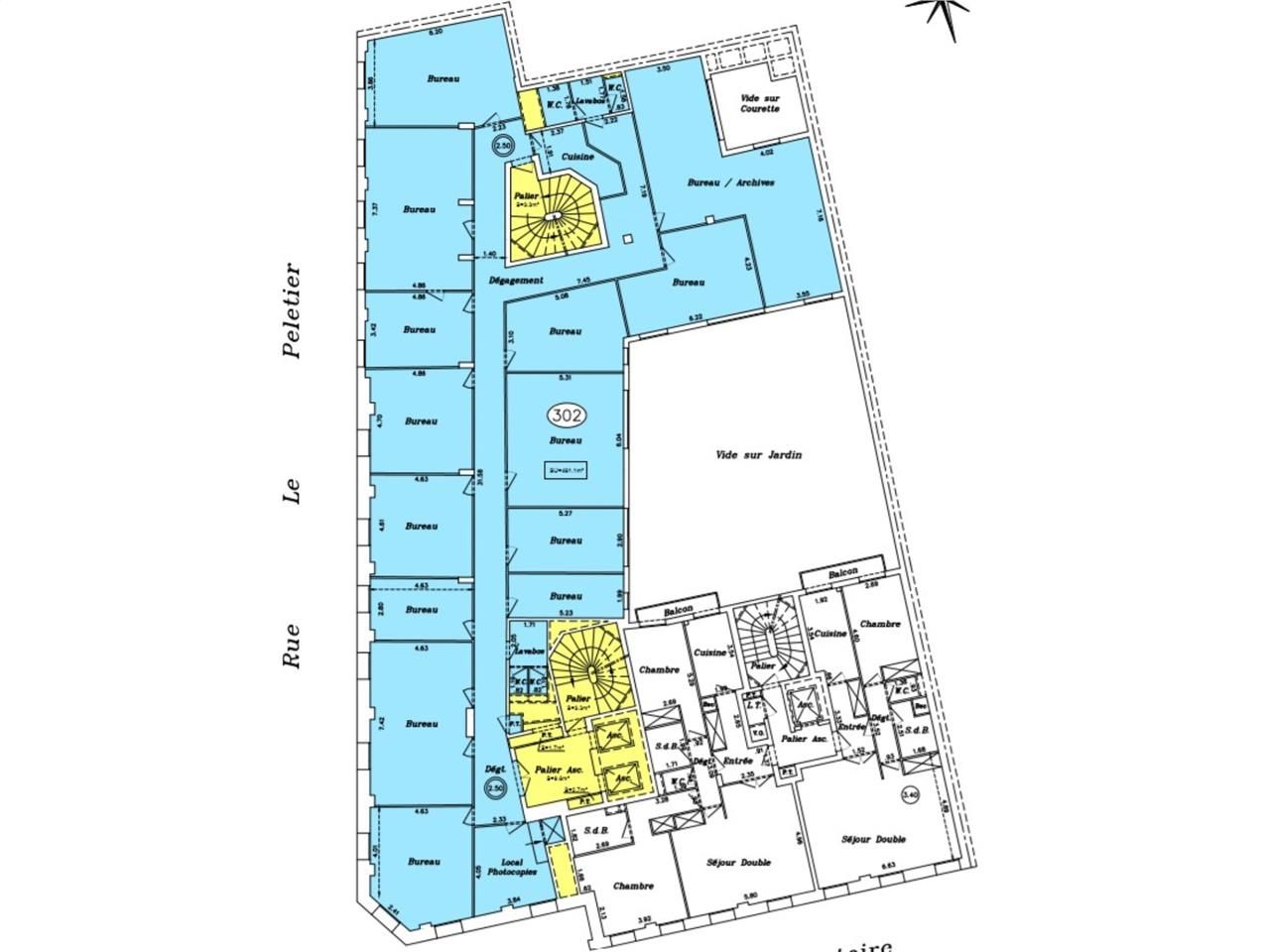 Location bureaux 2258 m² divisibles à partir de 313 m²