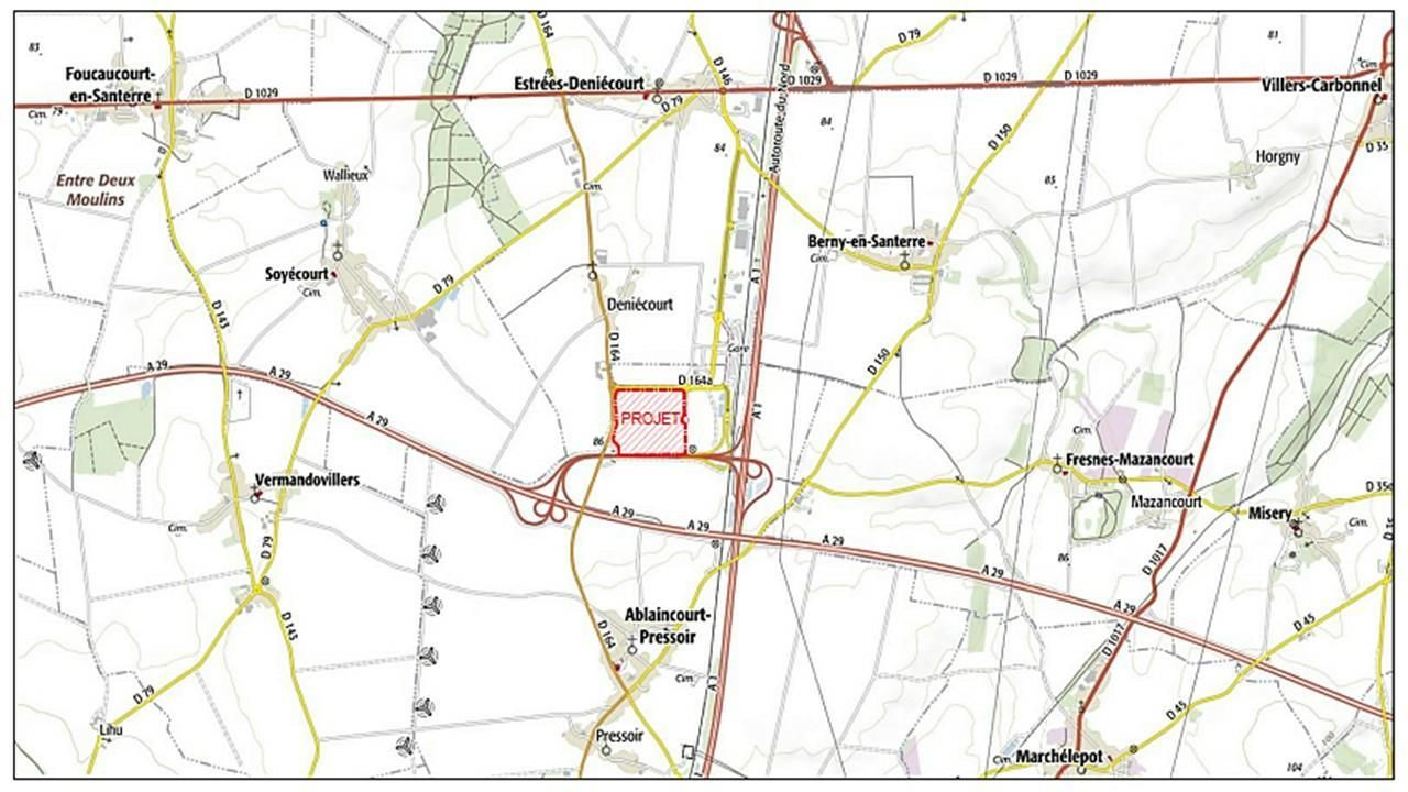 18829 m² pour cetentrepôts classe a en location à Ablaincourt-pressoir