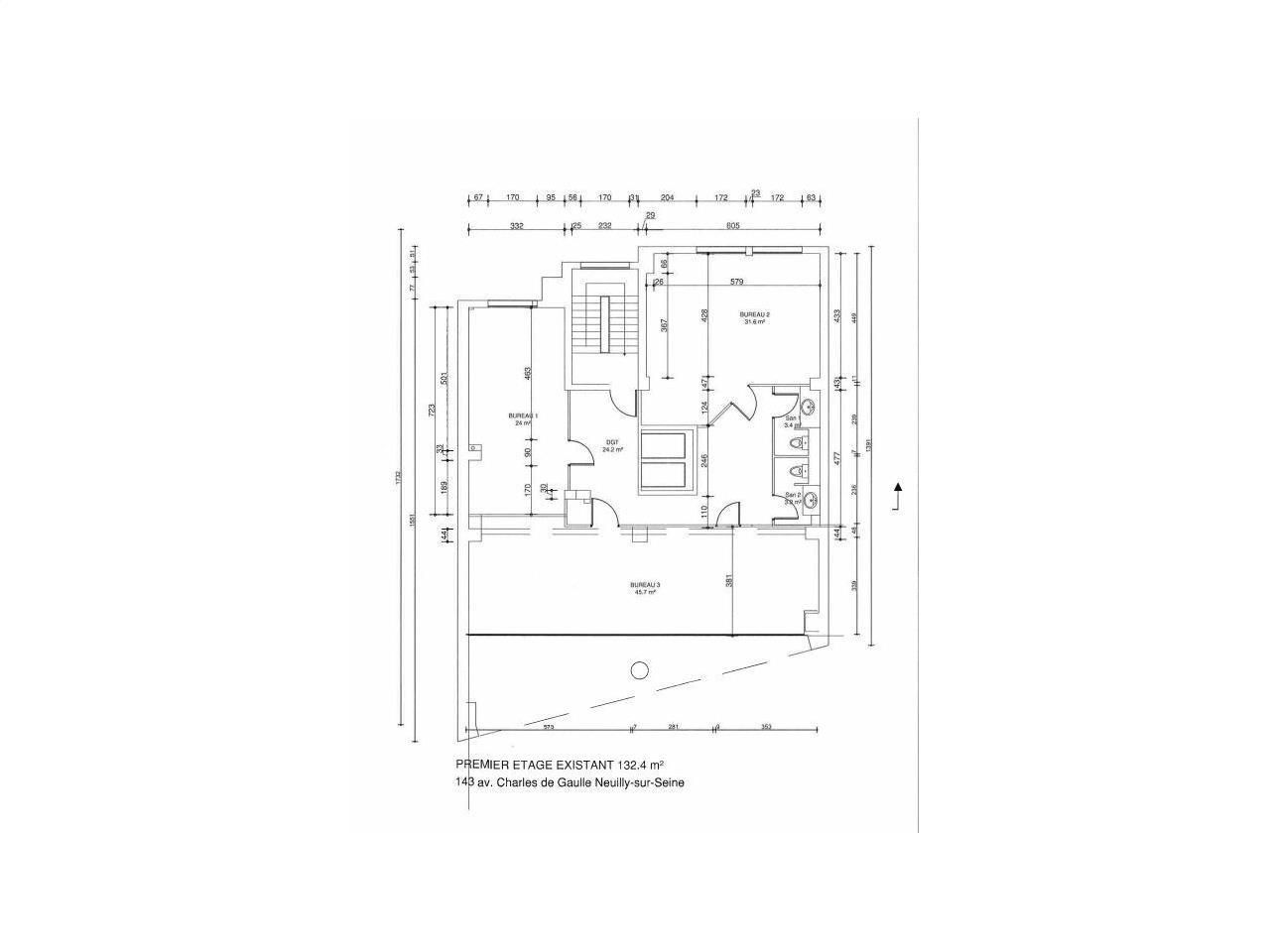 132.4 m² pour ce bureaux en location à Neuilly sur seine