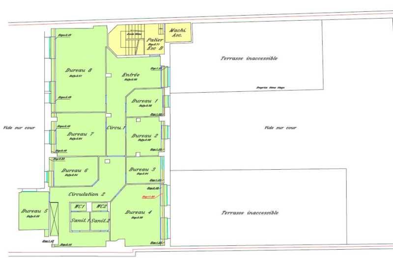Location bureaux 238 m² non divisibles