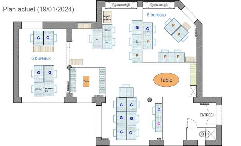 Location bureaux 100 m² non divisibles