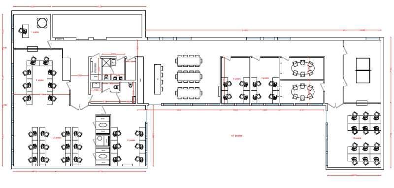 Location bureaux 413 m² non divisibles