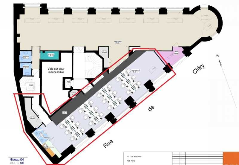 Location bureaux 127 m² non divisibles