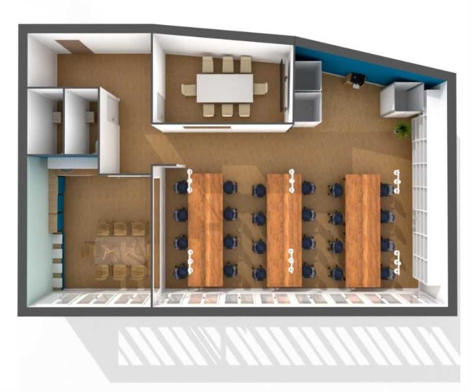 Location bureaux 110 m² non divisibles