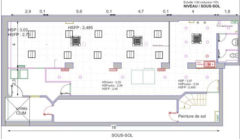 Location bureaux 593 m² non divisibles