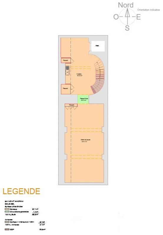 Vente bureaux 553 m² non divisibles
