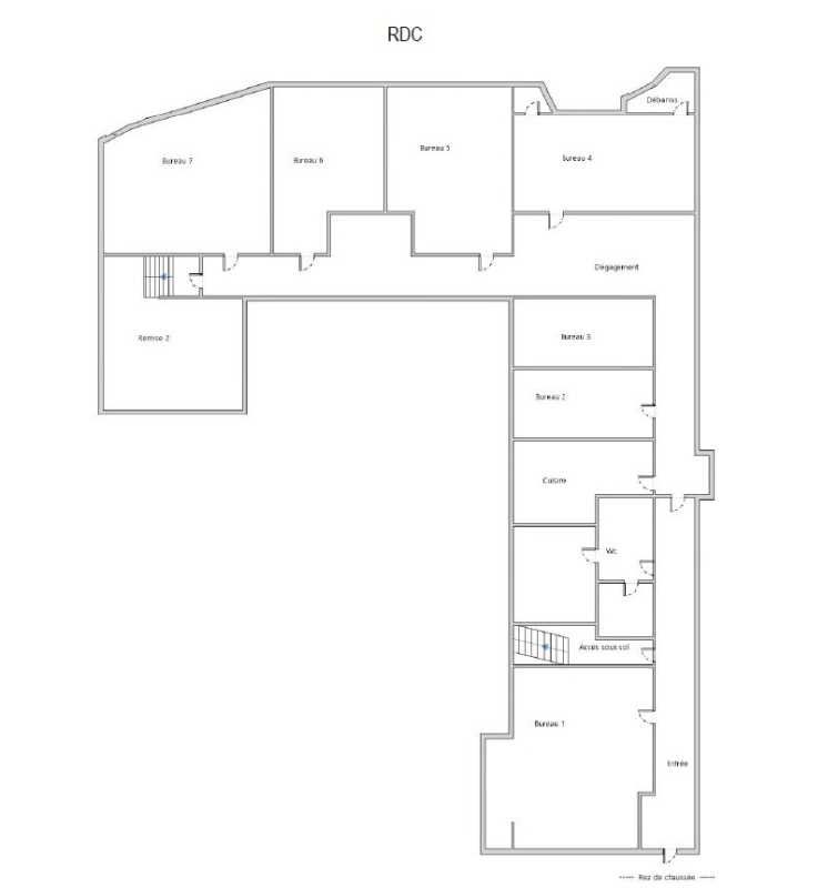 Vente bureaux 196 m² non divisibles