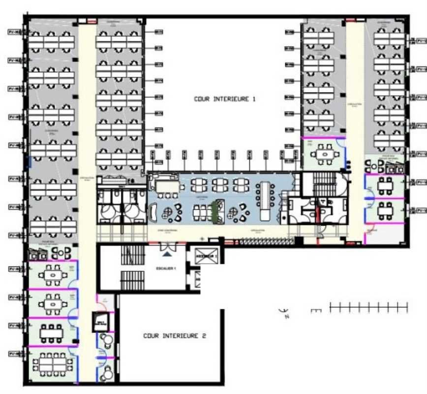 Bureaux fermé Coworking bureaux 750 m² non divisibles