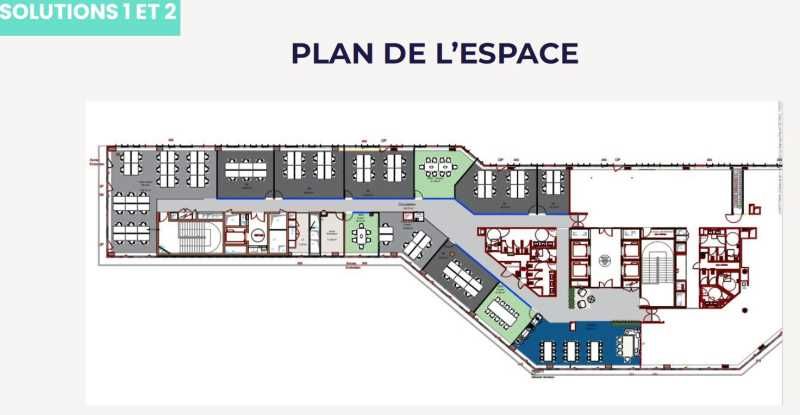 Bureaux fermé Coworking bureaux 695 m² non divisibles