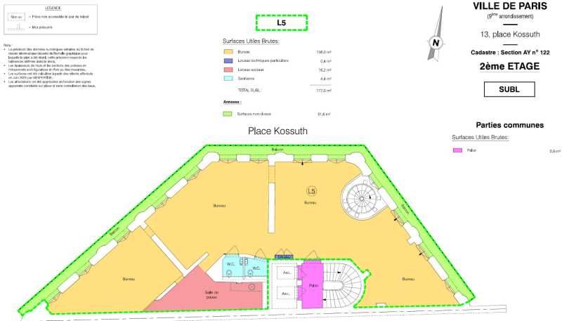 Location bureaux 928 m² divisibles à partir de 154 m²