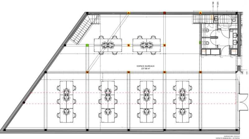 Location bureaux 389 m² non divisibles