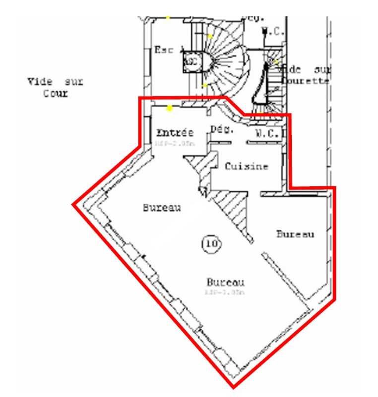 Location bureaux 63 m² non divisibles