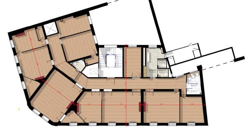 Location bureaux 350 m² non divisibles
