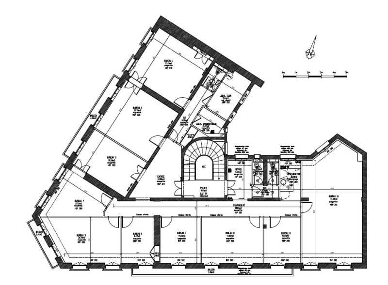 Location bureaux 260 m² non divisibles