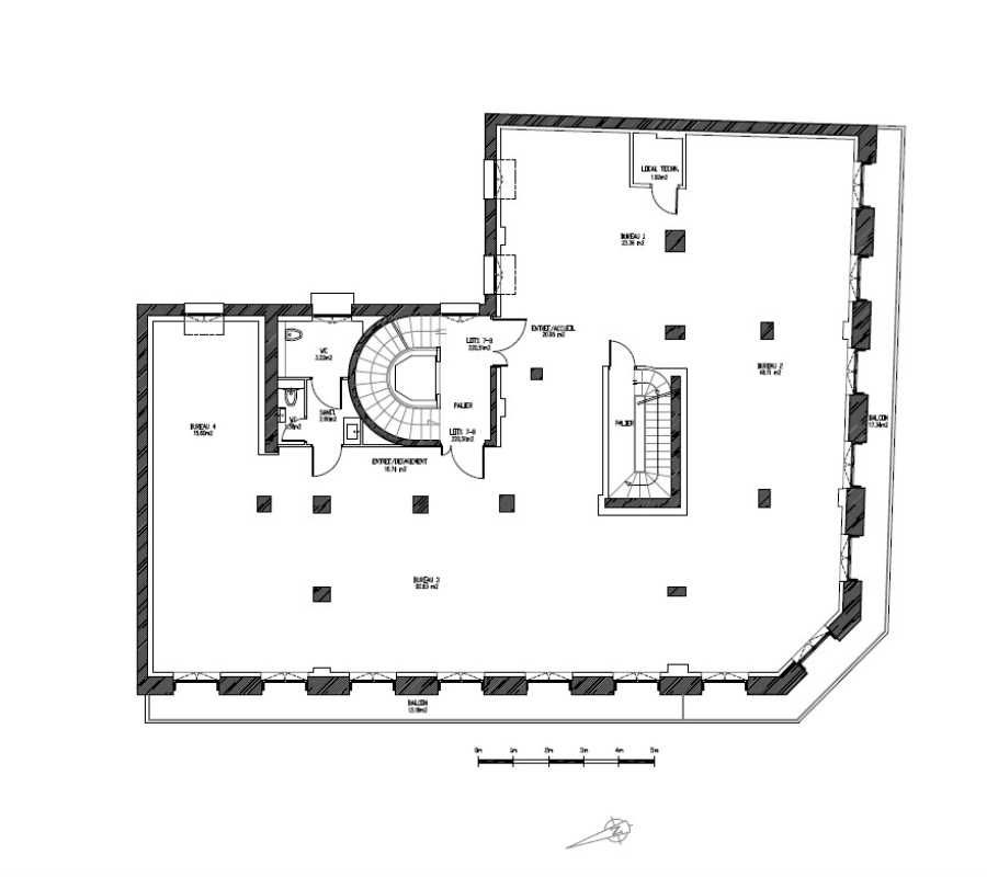 Location bureaux 221 m² non divisibles