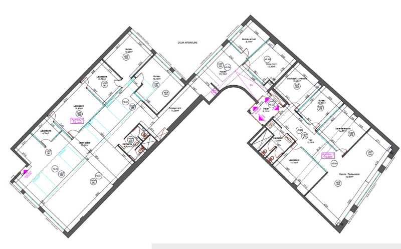Location bureaux 478 m² divisibles à partir de 157 m²