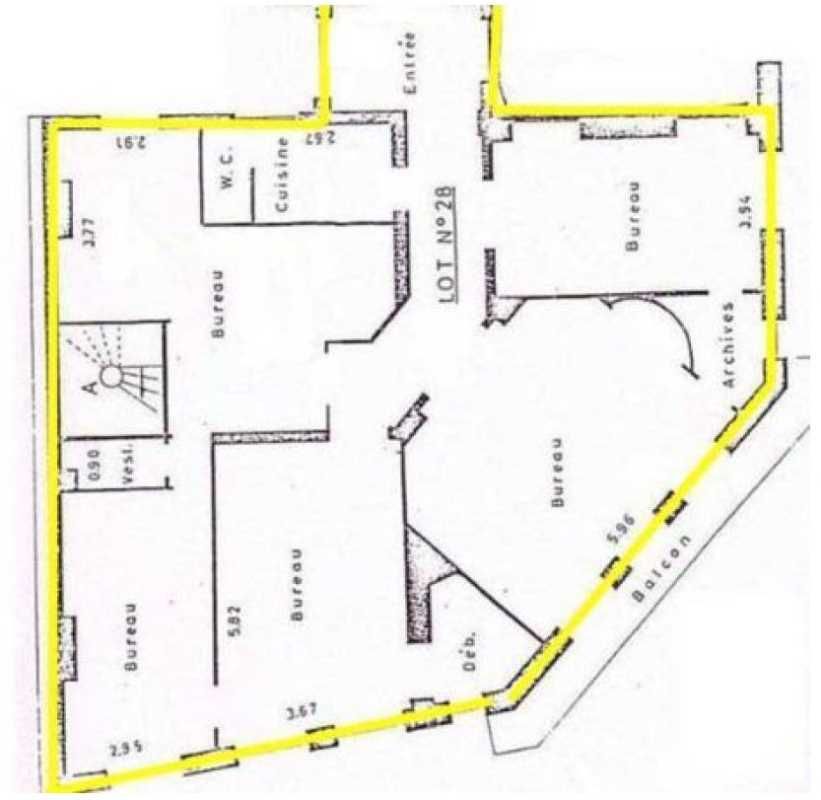 Location bureaux 146 m² non divisibles