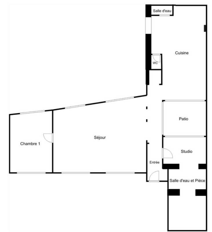 Location bureaux 189 m² non divisibles