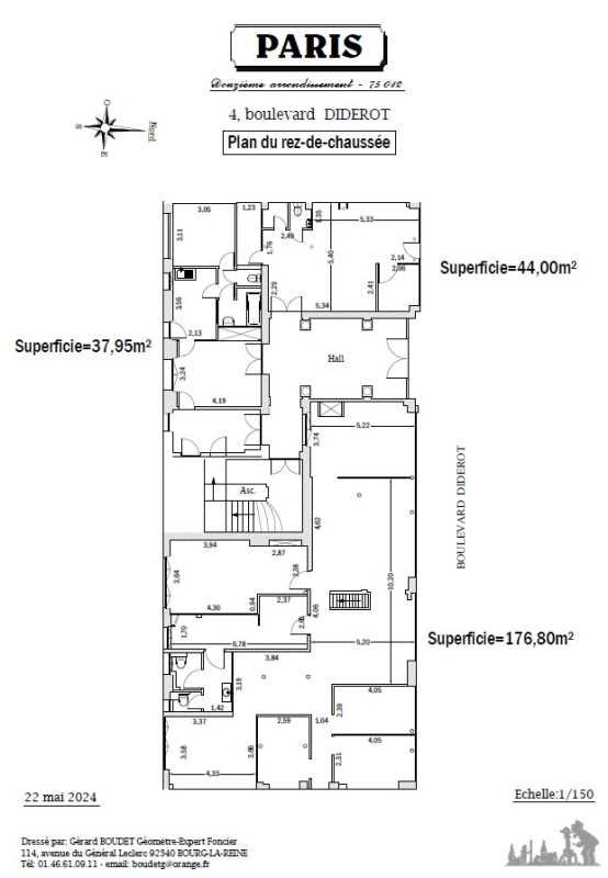 Vente bureaux 213 m² non divisibles