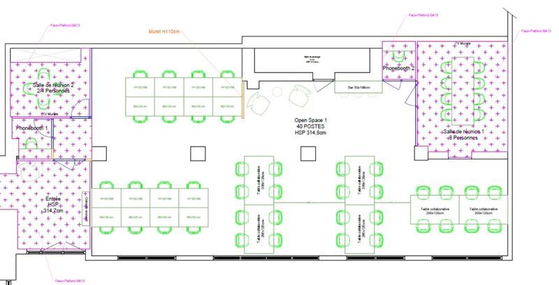 Location bureaux 640 m² non divisibles