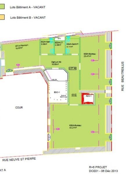 Location bureaux 115 m² non divisibles