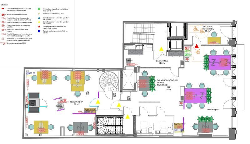 Location bureaux 220 m² non divisibles