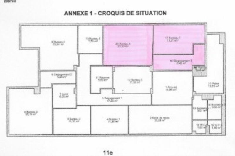 Vente bureaux 180 m² non divisibles