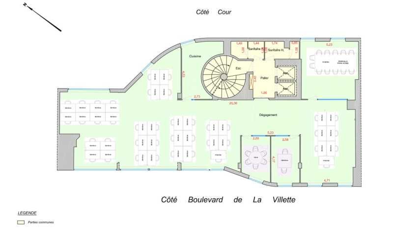 Bureaux fermé Coworking bureaux 253 m² non divisibles