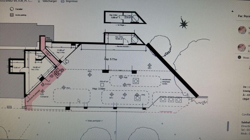Location bureaux 297 m² non divisibles