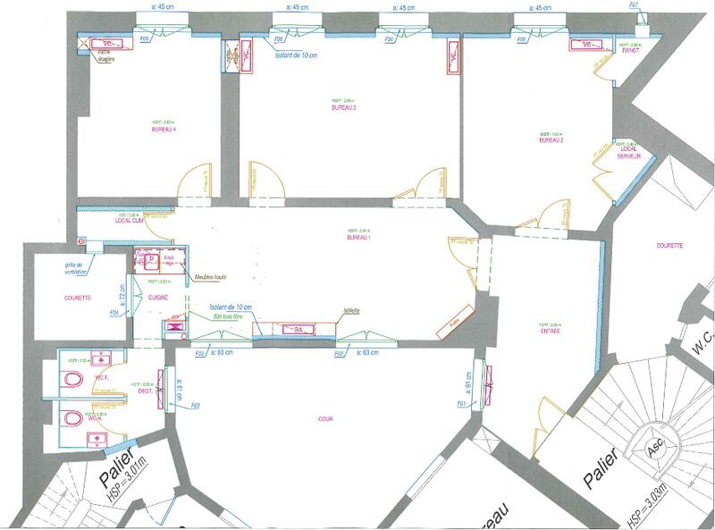 Location bureaux 103 m² non divisibles