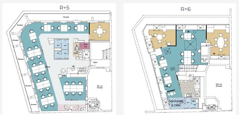 Bureaux fermé Coworking bureaux 656 m² divisibles à partir de 306 m²