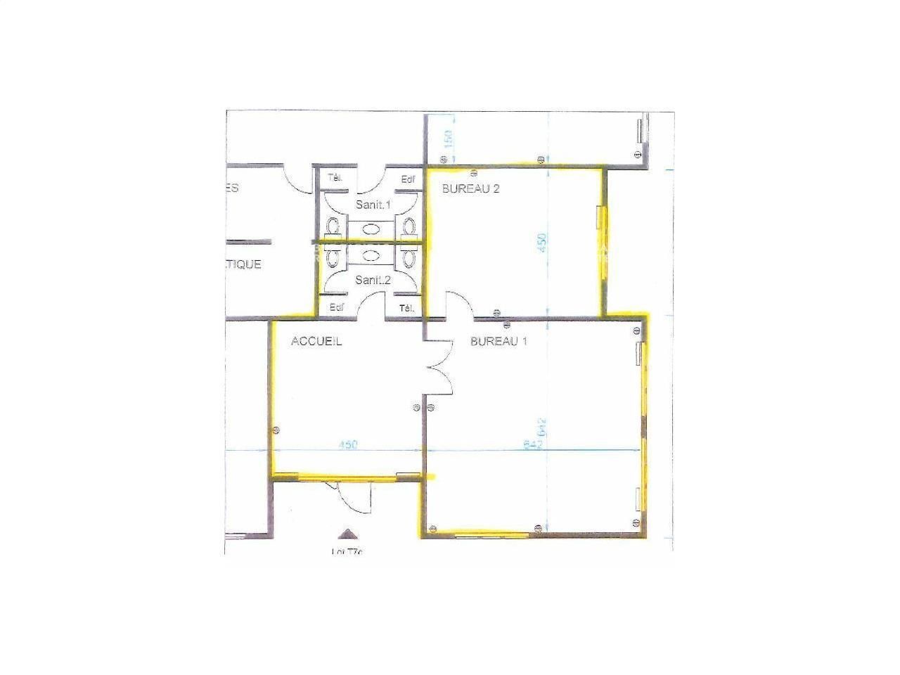 93 m² pour ce bureaux en location à Saint jean de braye