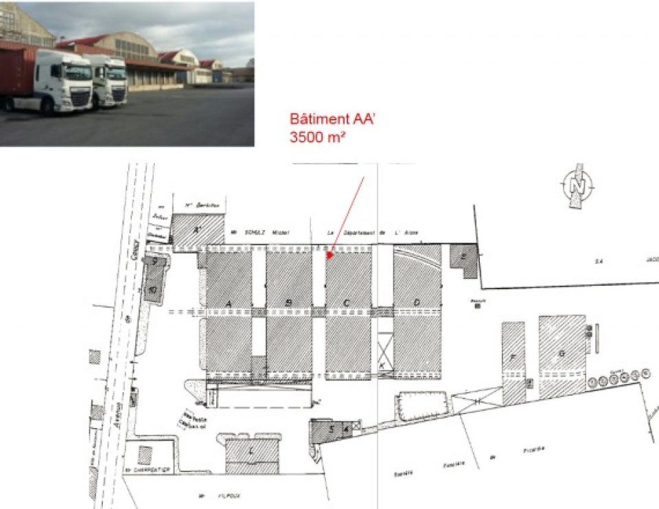 Location entrepot 3500 m² non divisibles