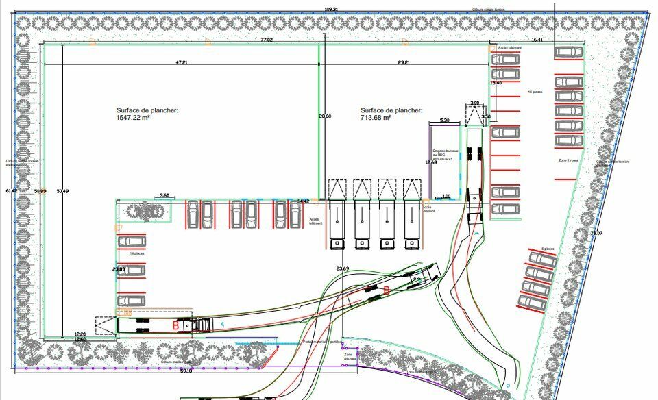 ZAC CROIX BLANDIN - Cellule 1 pour une surface de 1.547 m² env.