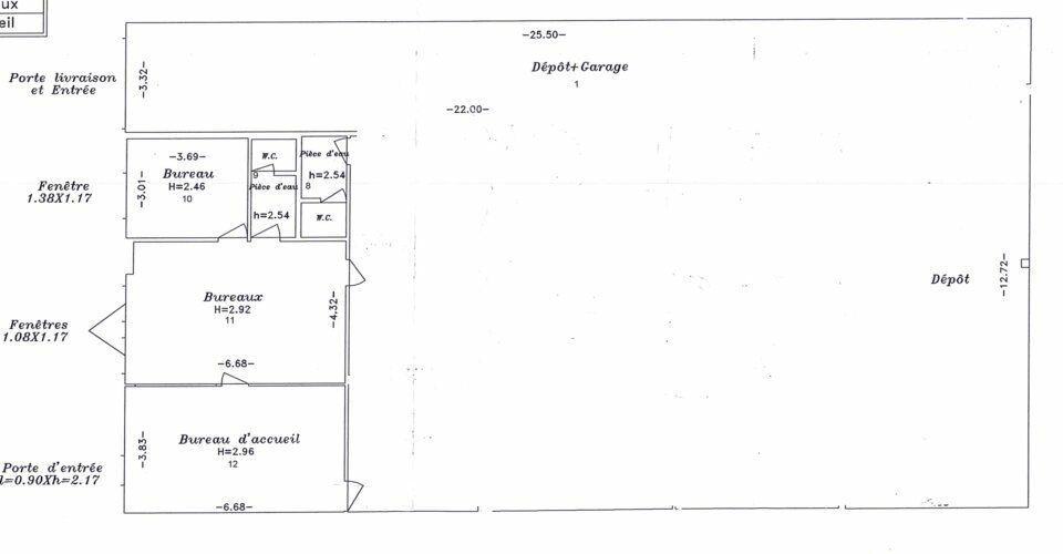 à 5 mn DE NANCY LOCAL D'ACTIVITE AVEC BUREAUX A LOUER 185 m²