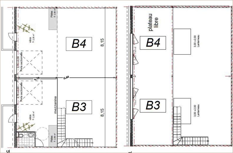 Location Locaux d'activité 260 m² non divisibles
