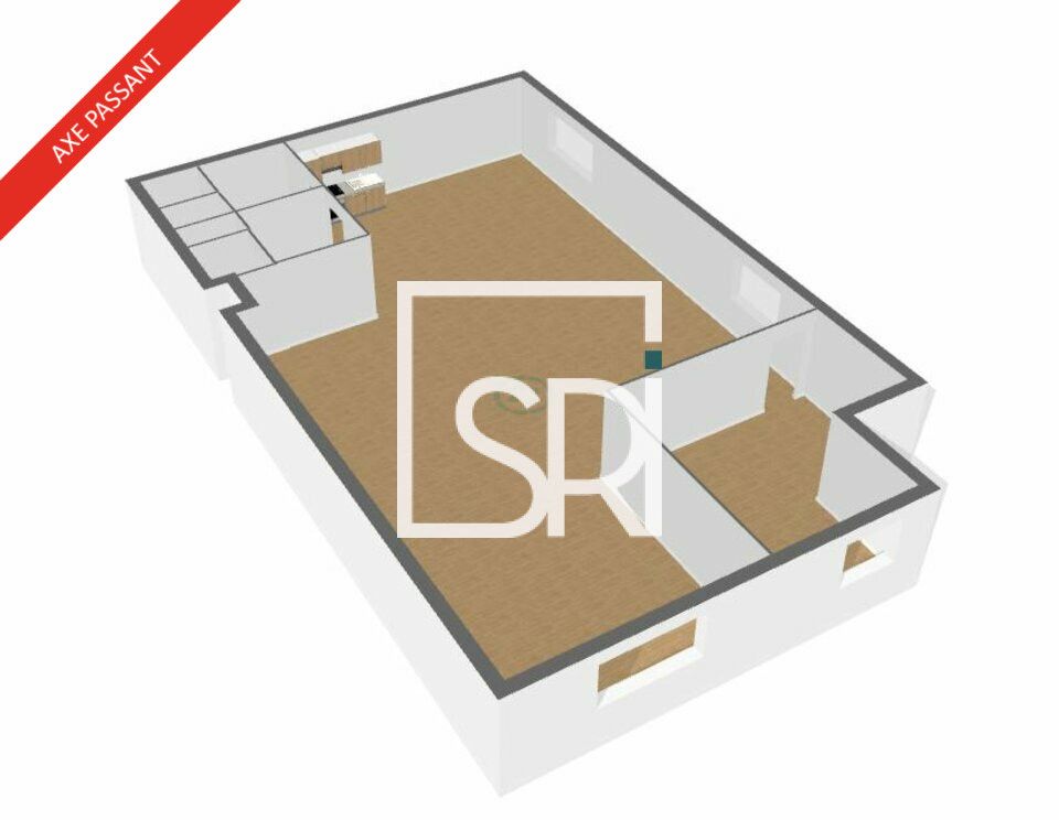 Location bureaux 200 m² non divisibles