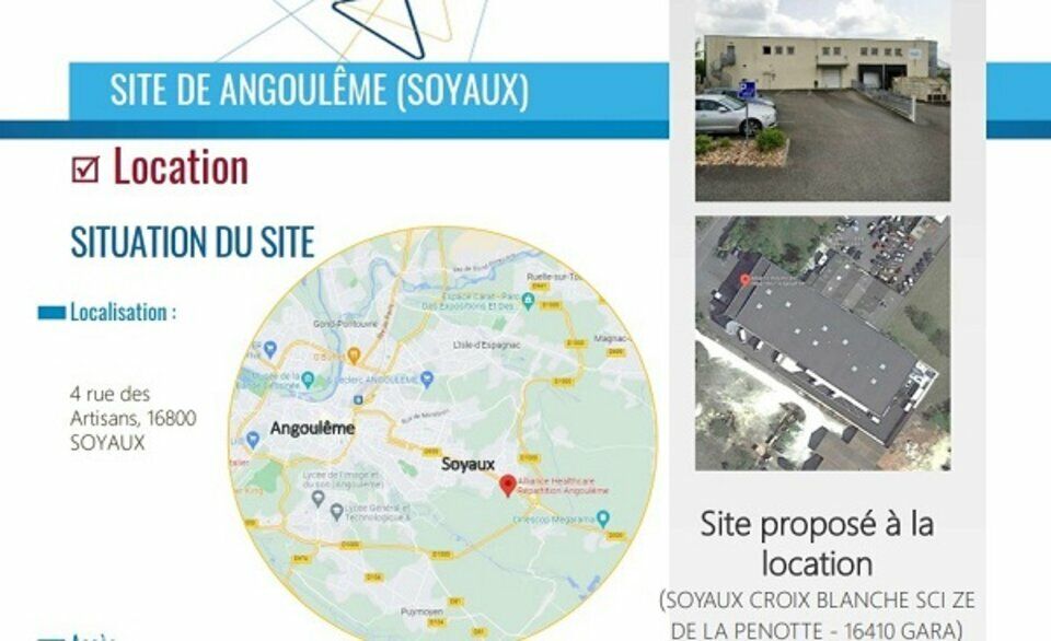 Location local d''activites 2611 m² non divisibles