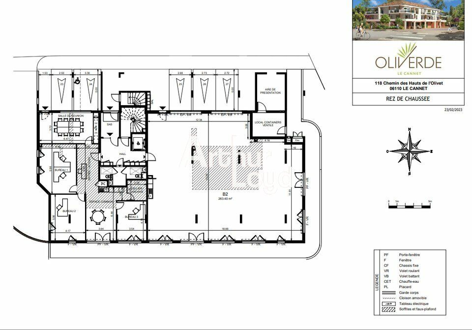 Bureaux 395 m² à vendre Le Cannet - Bâtiment PRIME