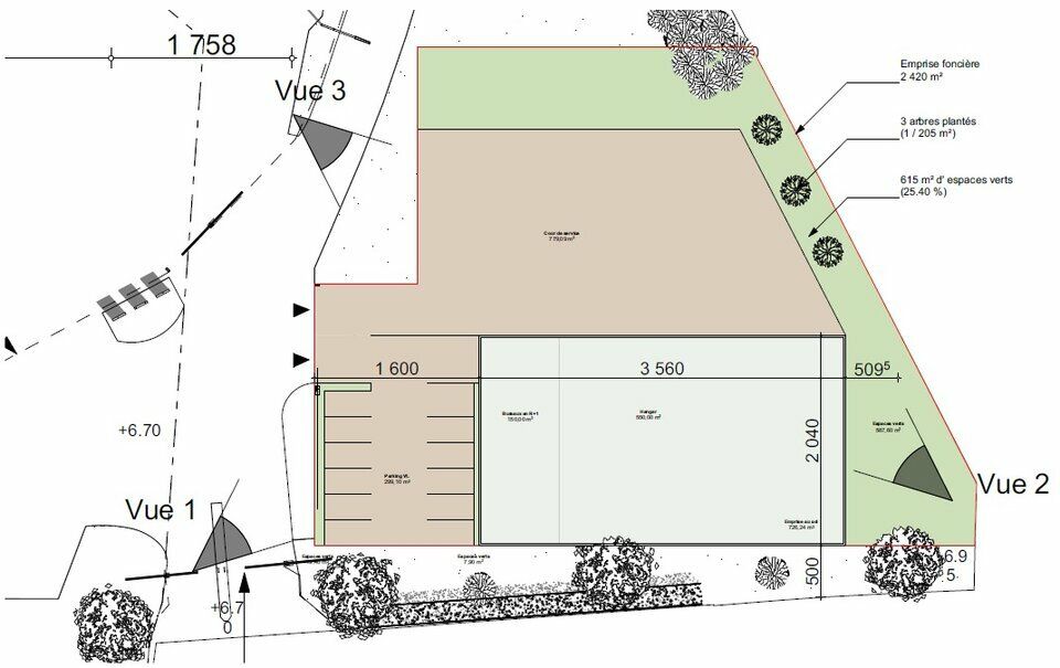 Location local d''activites 850 m² non divisibles