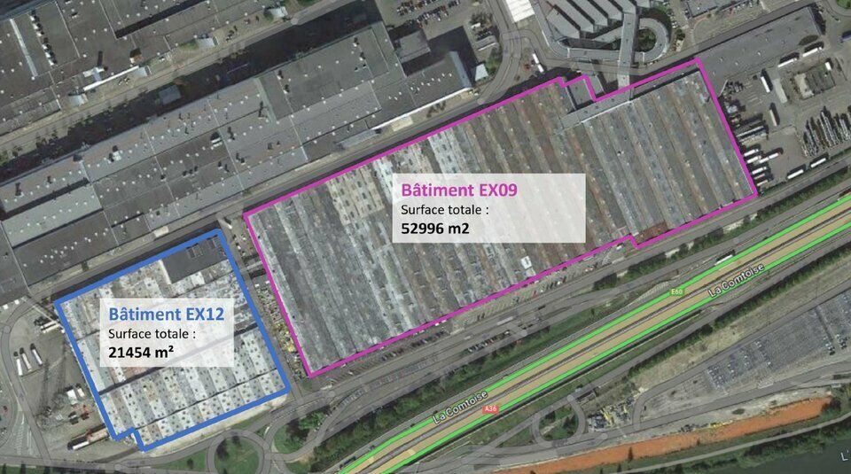Location local d''activites 74450 m² divisibles à partir de 5000 m²