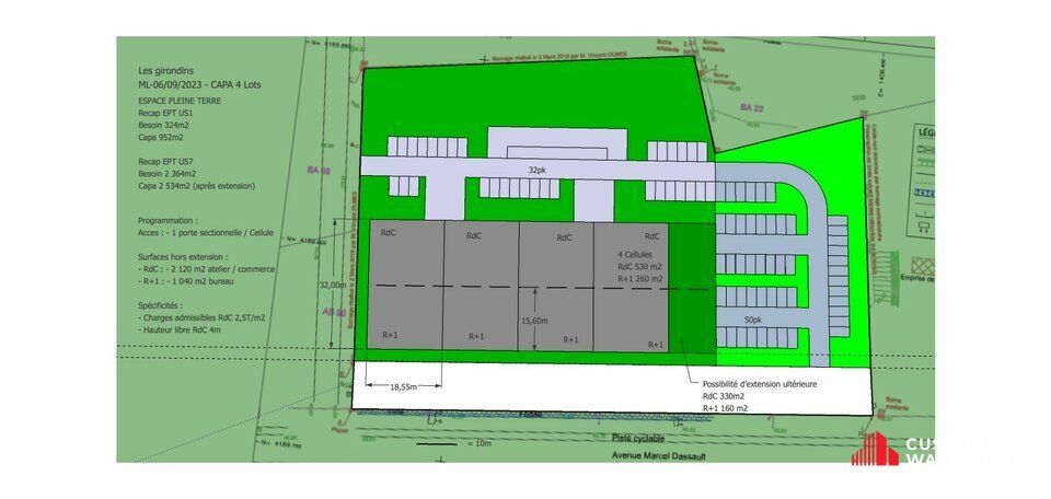 TERRAIN D'UNE SUPERFICIE DE 10 000 M² POUVANT ACCUEILLIR UN PROJET DE CLES EN MAINS A PARTIR DE 2000 M²
